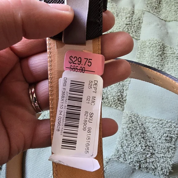 Daniel Cremieux Black Leather Belt with Silver Buckle - Picture 5 of 6